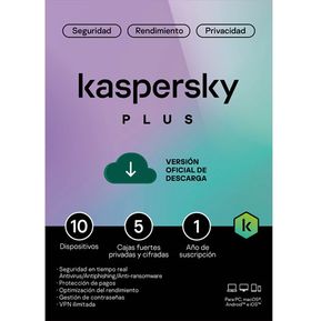 Kaspersky Antivirus Plus 2023 Key 1 Año 10 Dispositivos -...
