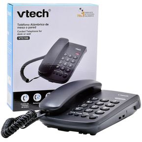 Telefono Alámbrico Vtech Vtc500 Color Negro Manos Libres Para Casa
