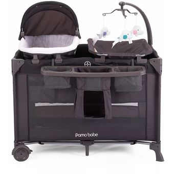 Cuna Corral Para Bebé Con Moisés Pamo Babe 4 En 1 Plegable