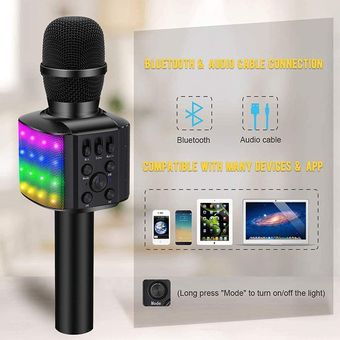 Micrófono karaoke multifunción para niña doble micrófono GENERICO
