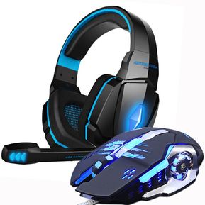 Gaming Headphones And Gaming Mouse Wired Stereo Gamer Gamer