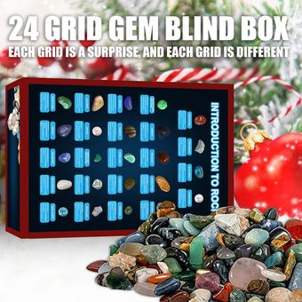 Caja ciega 24 rejilla mineral caja ciega regalo de vacaciones de Navidad hermosa caja ciega 