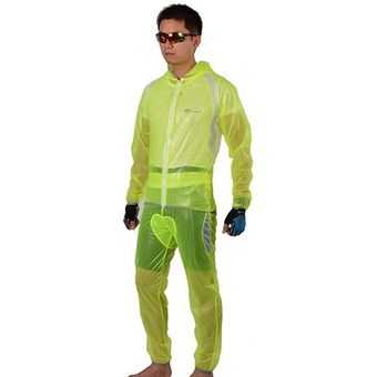 MTB Ciclismo Ropa Multifunción TPU Impermeable Lluvia Protección Chaqueta A Prueba de Viento Bicicleta de La Bici Ropa Ciclismo Hombre Y Mujer XYX #green set 