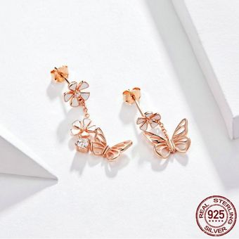 fabricación de joyas manualidades cierre de mariposa sin níquel 2 pares de pendientes NaturSchatulle Pendientes de plata 925 de 18 quilates 