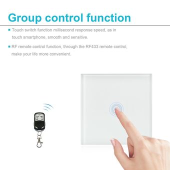 SMART SMART Home Wall Touch Switch EU  US  UK Standard LED Control de control remoto 