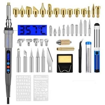 kit de herramientas de bol Kit de quemador de madera LCD de 45 piezas 