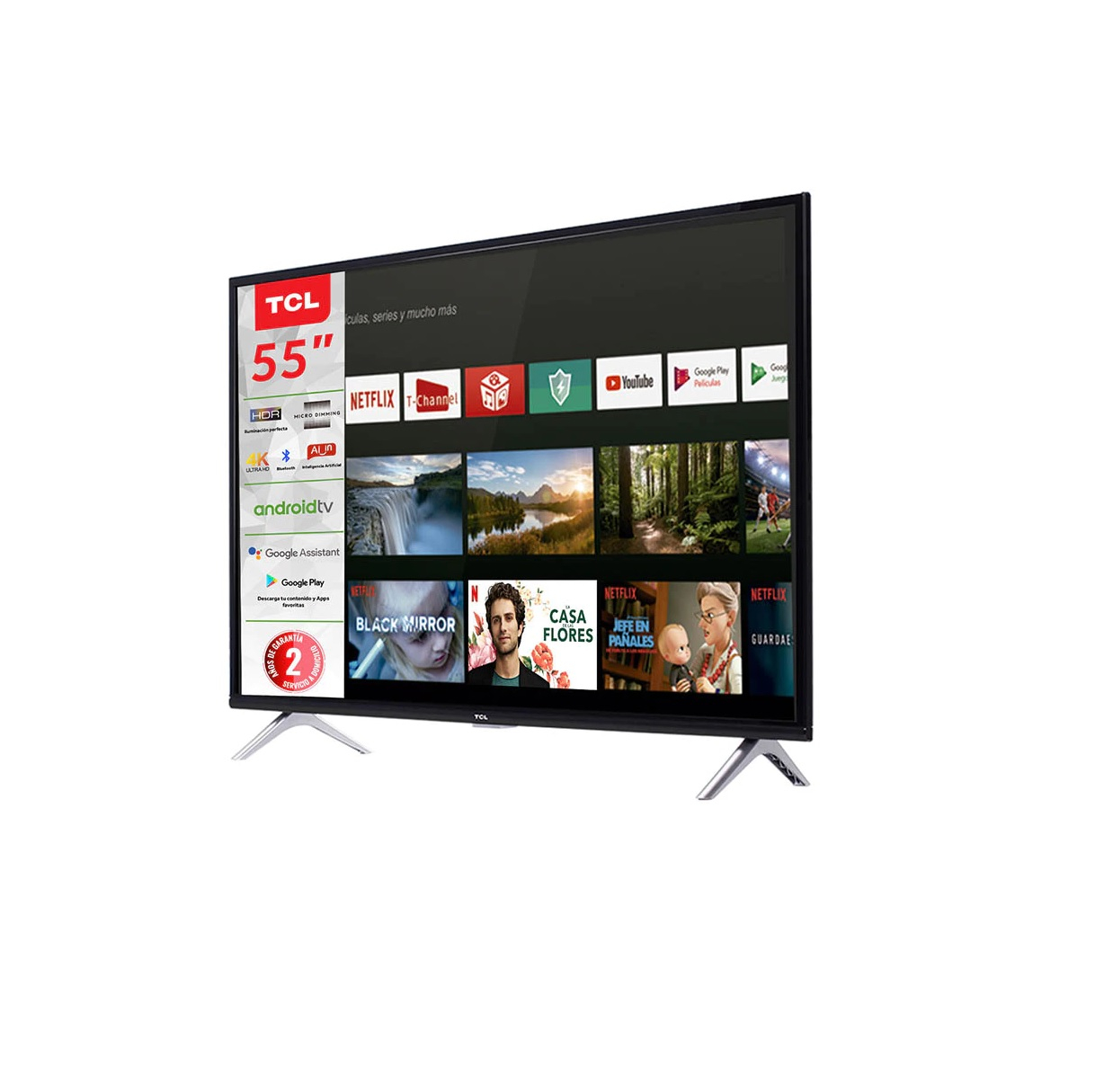 Pantalla TCL LED Smart TV de 55 pulgadas 4K/Ultra HD 55A435