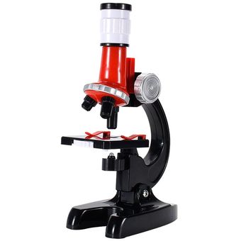 Microscopio de niños iluminado Microscopio biológico monocular de juguete educativo 
