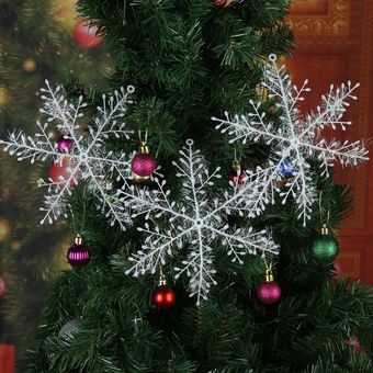 3 uds copos de nieve árbol de Navidad colgando adornos decorativos n 