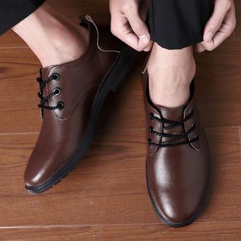Zapatos Formales Para Hombre De Gran Tamaño Zapatos Oxford De Negocios Con Cordones Calzado De Boda Marrón 