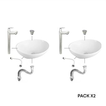 Set X 4 Piezas Accesorios Baño Lujo Cromado Brillante Xcaret