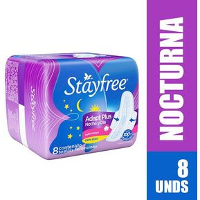 toalla higiénica stayfree nocturna x 8 und