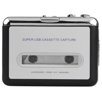 Convertidor de cinta de cassette de audio USB a PC con reproductor de 