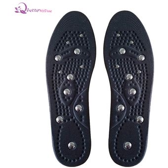 jóvenes 1 par de plantillas de masaje magnéticas ancianos botas de terapia de pies para la salud almohadillas para mujeres hombres 