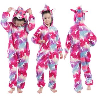 Pijama de cebra para niños disfraz de franela para niños pijama de Anime Unicorn-LA63 Conjunto de pijama para y niñas Pelele con capucha 