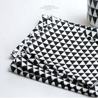 2 unids set toallas de té 40*60cm geométrico blanco y negro servilletas de algodón toallas de cocina 