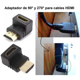 ADAPTADOR HDMI M A HDMI H FORMA L 90 GRADOS