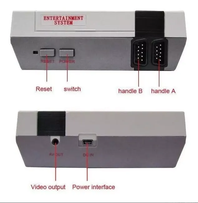 Consola Retro Tipo Nintendo Nes 620 Juegos Clasicos - T1224