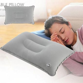 Gris Multifuncional Inflable Portátil De Viaje Almohada Almohada