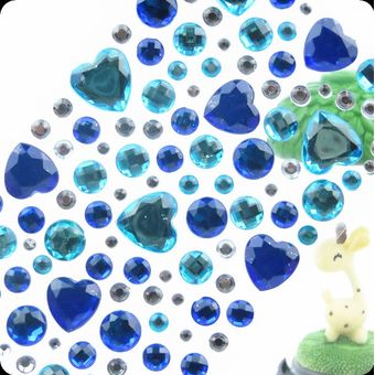 Pegatinas de gemas 3D para niños y niñas pe pegatinas de diamantes 