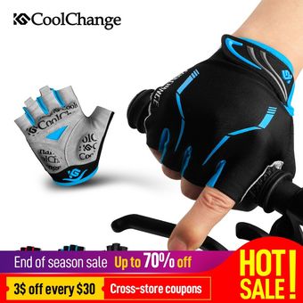 CoolChange Cycling Gloves Half Finger Mens Women's Summer Sports Shock 