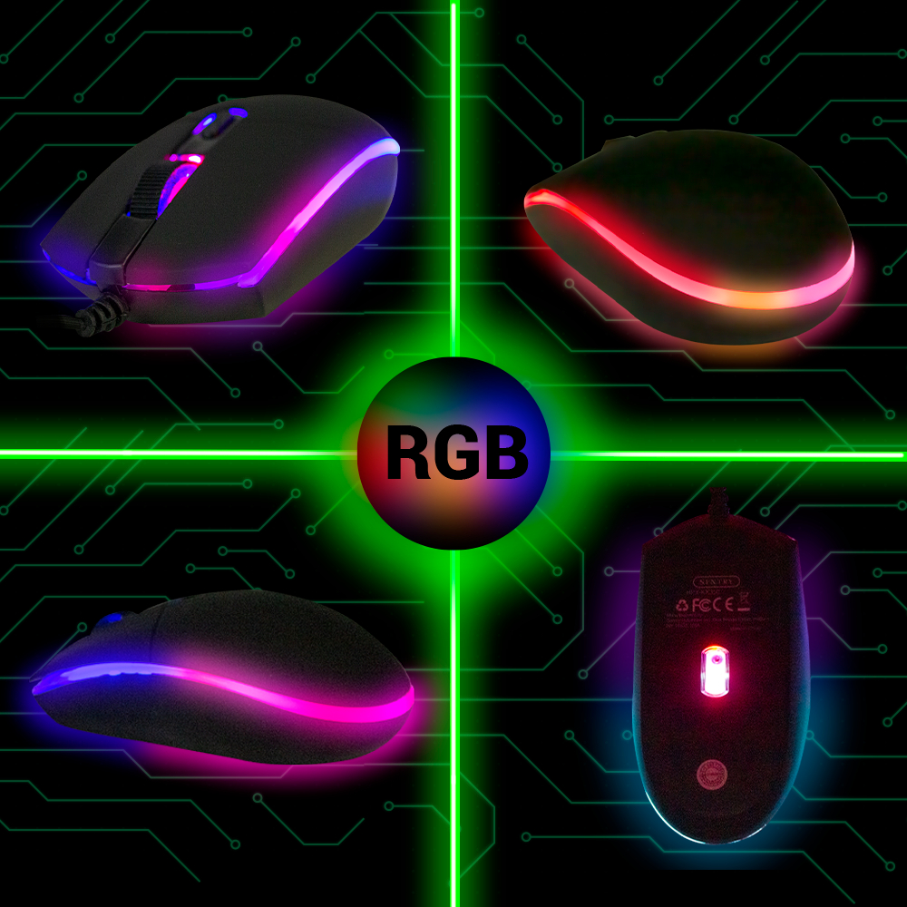 Mouse Gamer Ratón Óptico Usb Con Luz Led Rgb Sentry Gaming