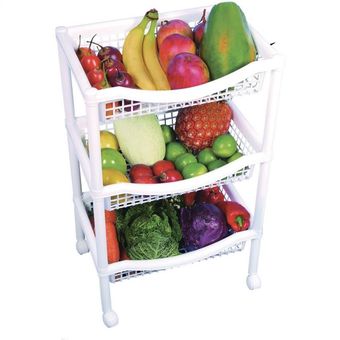 Organizador fruver cocina carrito móvil canasta alacena anaquel frutas  verduras