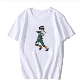 Rock Lee el puño borracho de salpicaduras de pintura y Dripssummer de moda de los hombres divertida camiseta Anime Japón Hipster diseño de la camiseta Tops XYX #WH-16 