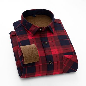#TOM0501 camisa cálida de invierno para hombre,camisa con estampado 