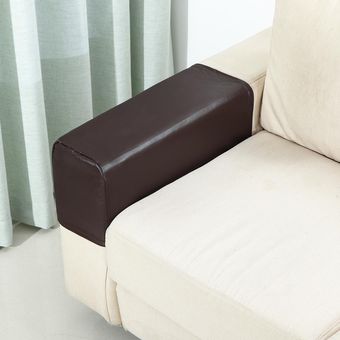 Cubiertas 2pc  set PU sofá de cuero apoyabrazos del sofá Silla del brazo elástico Protectores 