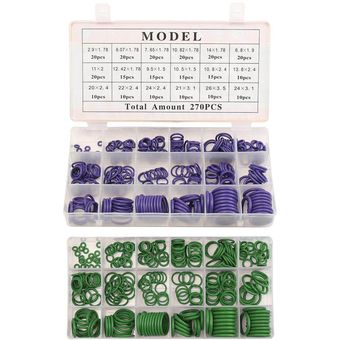 Púrpura EsportsMJJ Mxrw1 R22/R134A Aire Acondicionado Anillo O Anillos De Goma Impermeable Arandela 270Pcs 