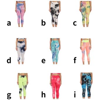 Pantalones de yoga fitness Deportes Cadera Jacquard MULTICOLOR 