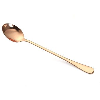 Cuchara agitadora creativa de acero inoxidable cuchara de oro rosa 