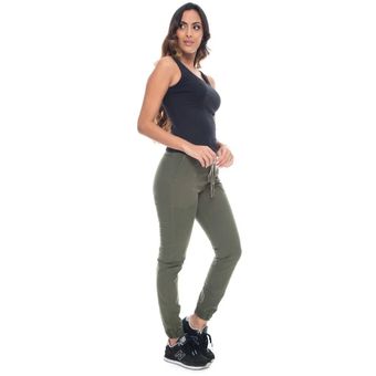 Pantalon Jogger Verde Militar Mujer Pantalones y Sudaderas