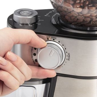  DeLonghi Burr. Molinillo de café de acero inoxidable con  selector de molienda y control de cantidad. : Hogar y Cocina