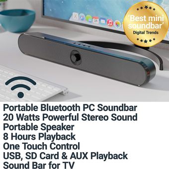  Majority Barra de sonido para Smart TV, 50 vatios, barra de  sonido de TV Bluetooth 2.0, barras de sonido de audio para el hogar de 15  pulgadas, barra de sonido pequeña