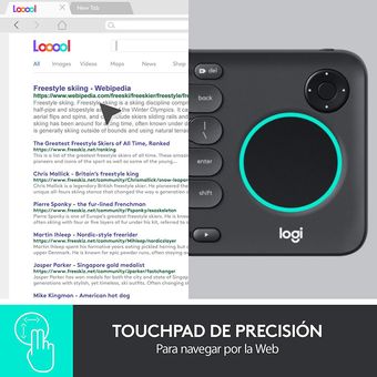 Teclado Logitech K600 Plus con Touchpad Teclas Multimedia
