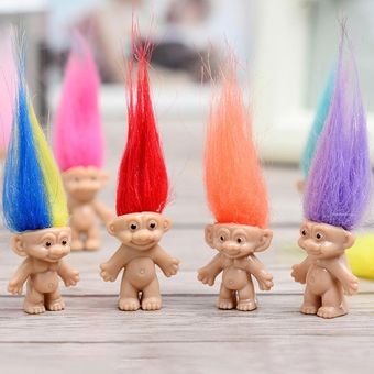 5pcs  set Plastic Magic Hair Fairy Vintage Big Devil Dolls para niños 