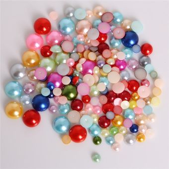 Diamante 1.5-14 Mm Cuentas Semi Perla Decoradas Perlas Color 