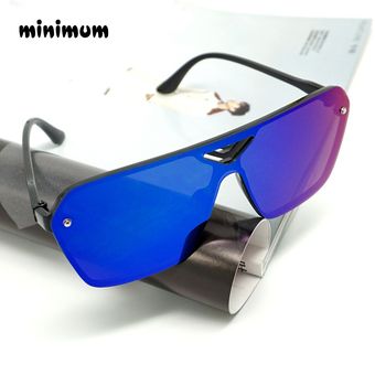 Minimun Conjoined Sunglasses Women Dazzle Color Reflector 