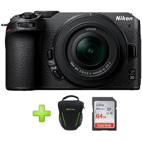 Cámara Nikon Z30 Mirrorless 21Mp Lente 16-50mm Vr+64GB+Bolso