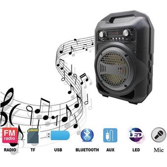 Parlante Bluetooth Súper Bass Anti Golpes MP3 Usb Msd Fm 32 Cms 