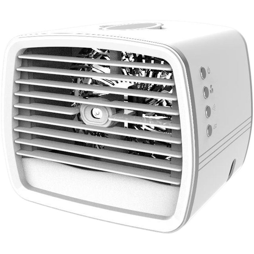 Desktop Air Cooler Spray Humidificador LED refrigerador de aire Copo de nieve Coolador de aire