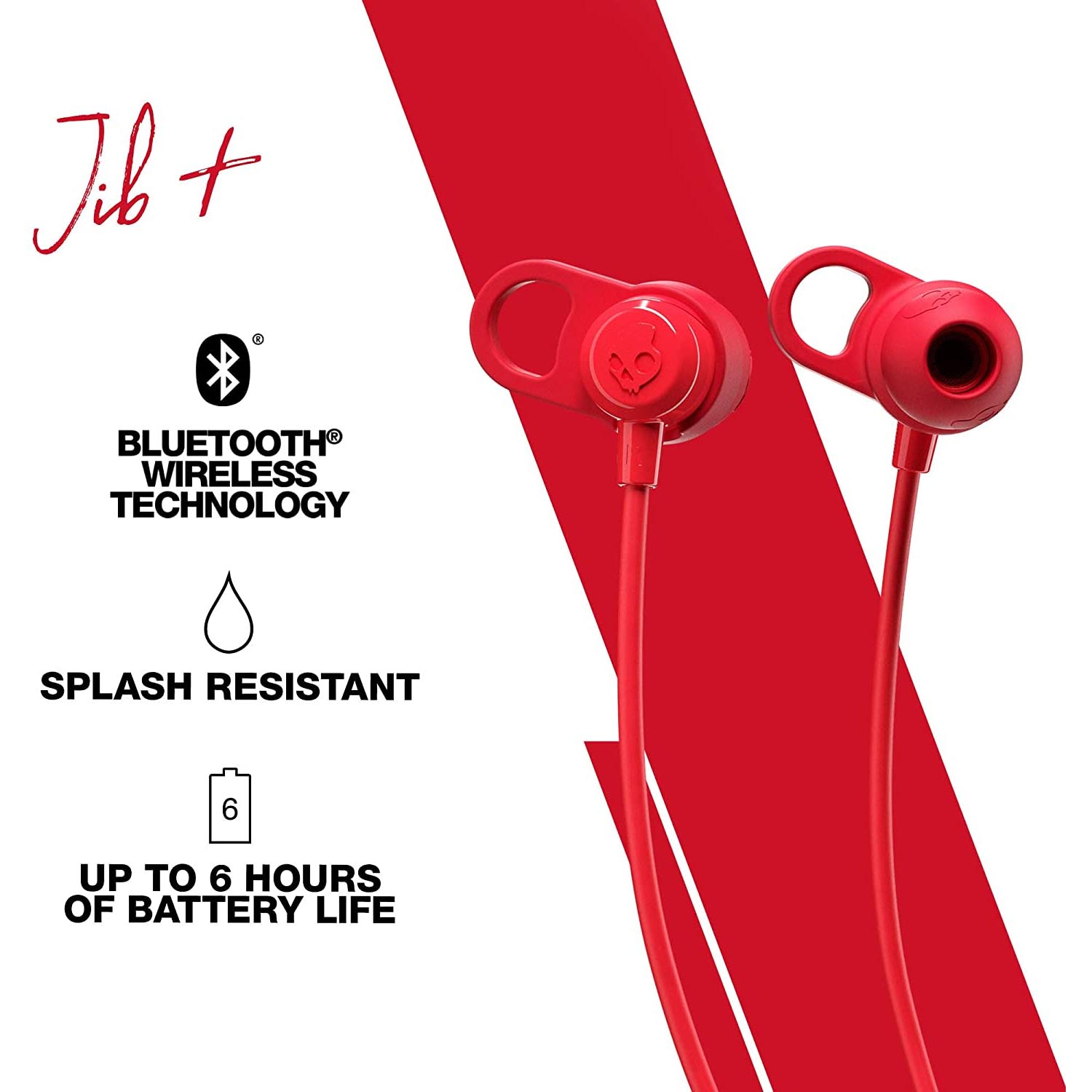 Audifonos Skullcandy In Ear JIB Bluetooth Rojo MIC3