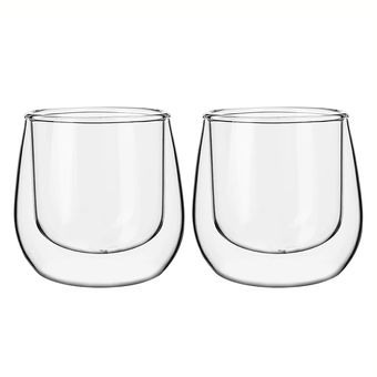 Set 2 Vasos Vidrio Doble Pared 400 ml