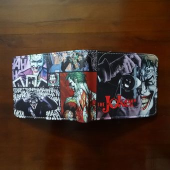 Nuevos Diseñadores Joker billeteras Anime dibujo animado broma bolso con estampado tarjetero b SAI 