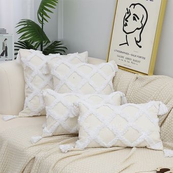 Blanco Premium funda de almohada 6 tamaños disponibles decoración Bo 