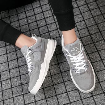 Zapatos deportivos de moda coreana para todo fósforo zapatos de hombre-Gris 