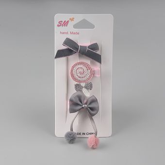 accesorios para el cabello de 3 a 18 Uds. Conjunto con rizador de pelo para niña diadema de goma elástica con lazo de Animal y flores 