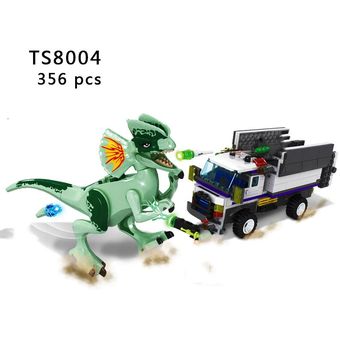 Dinosaurios T Rex Tracker modelo de construcción de bloques blanco indominus dino 8 Uds mundo Parque Jurásico juegos 1 2 3 bloques de juguete HON 